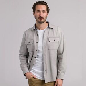 BYLT Basics coastal overshirt Heather-Grey Medium